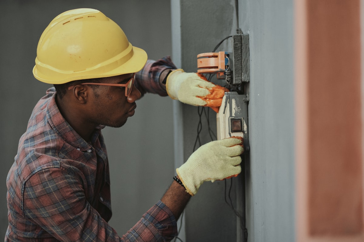 HVAC technician at work